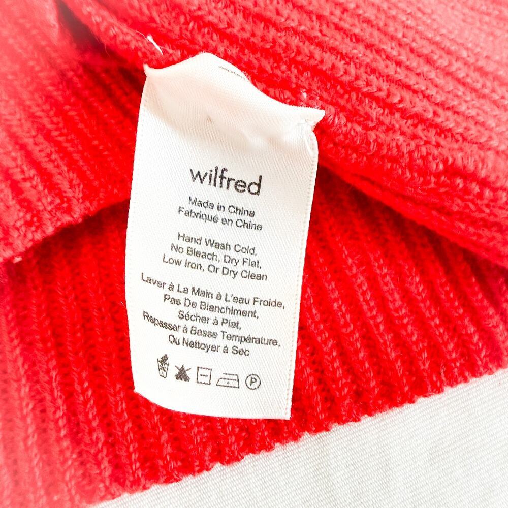 Wilfred Wool Red Mock Neck Sleeveless Sweater Top Italian Yarn Size Small - Picture 4 of 6